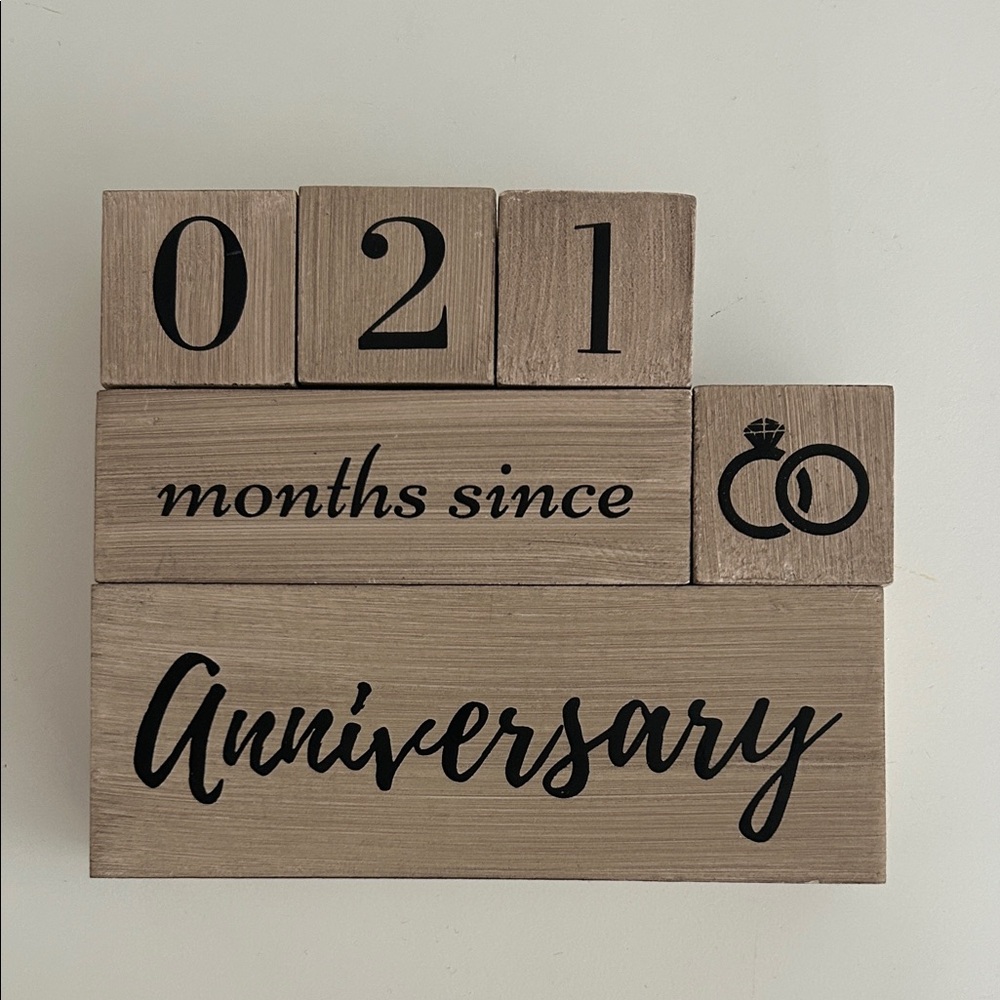 Rustic Countdown Blocks for Mr. & Mrs. - Picture 3 of 3